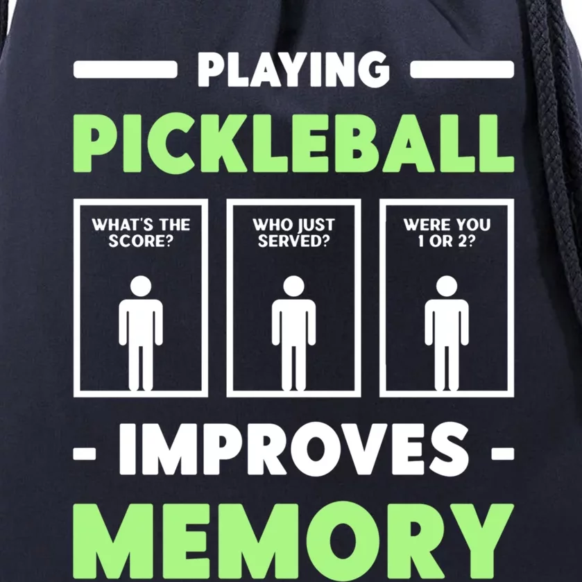 Playing Pickleball Improves Memory Dink Player Cute Gift Drawstring Bag