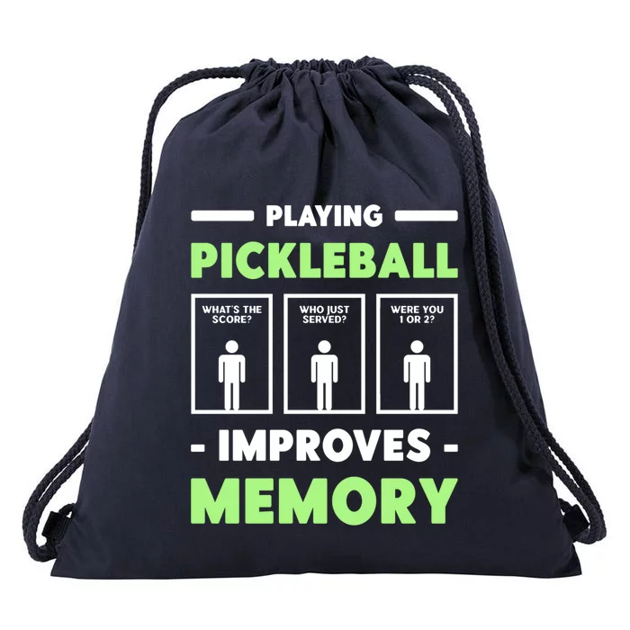 Playing Pickleball Improves Memory Dink Player Cute Gift Drawstring Bag