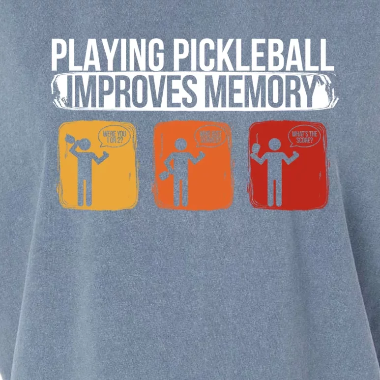 Playing Pickleball Improves Memory Pickleball Player Cute Gift Garment-Dyed Women's Muscle Tee