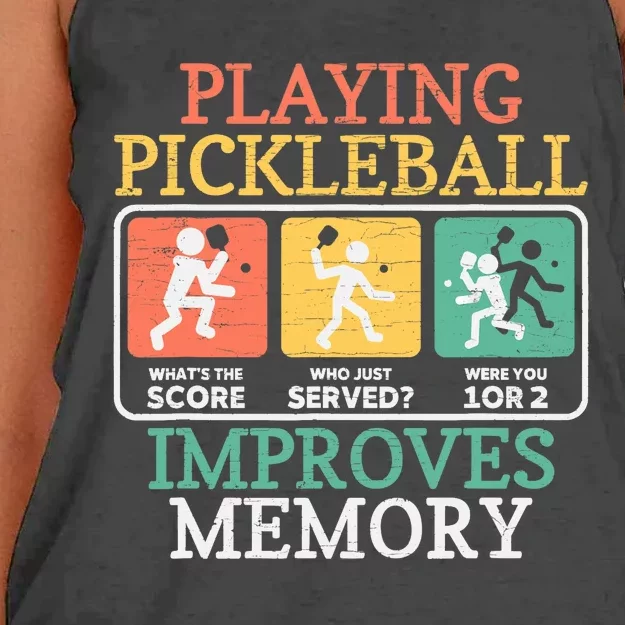 Playing Pickleball Improves Memory Pickleball Women's Knotted Racerback Tank