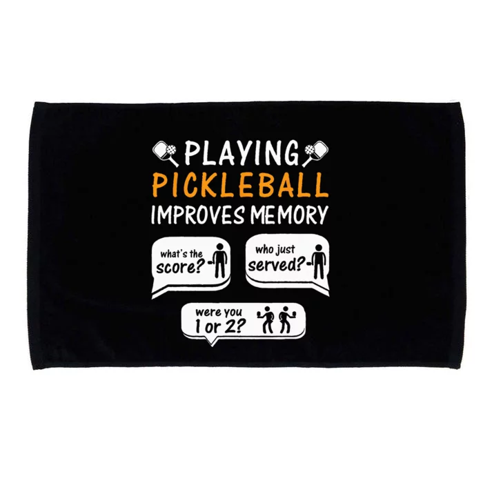 Playing Pickleball Improves Memory Pickleball Player Microfiber Hand Towel