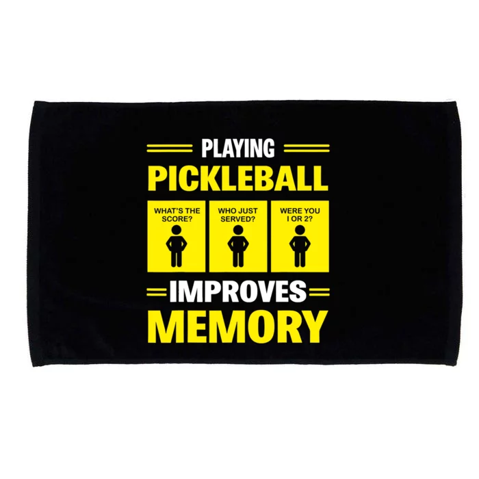 Playing Pickleball Improves Memory Dink Paddleball Lover Microfiber Hand Towel