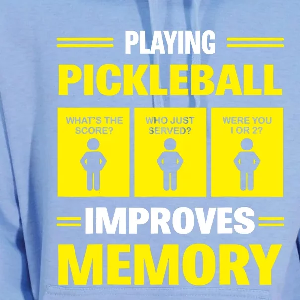 Playing Pickleball Improves Memory Dink Paddleball Lover Unisex Surf Hoodie