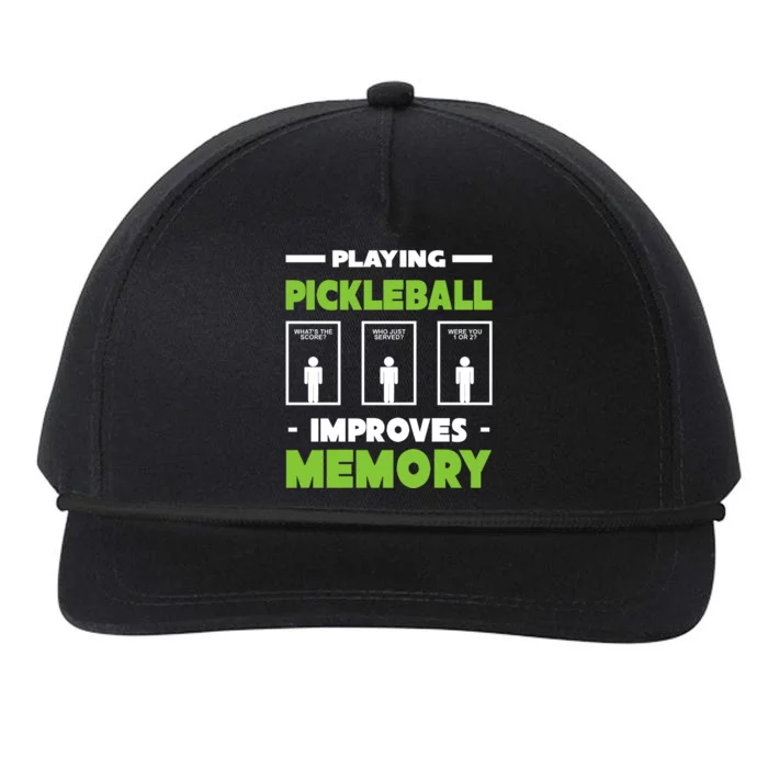 Playing Pickleball Improves Memory Snapback Five-Panel Rope Hat