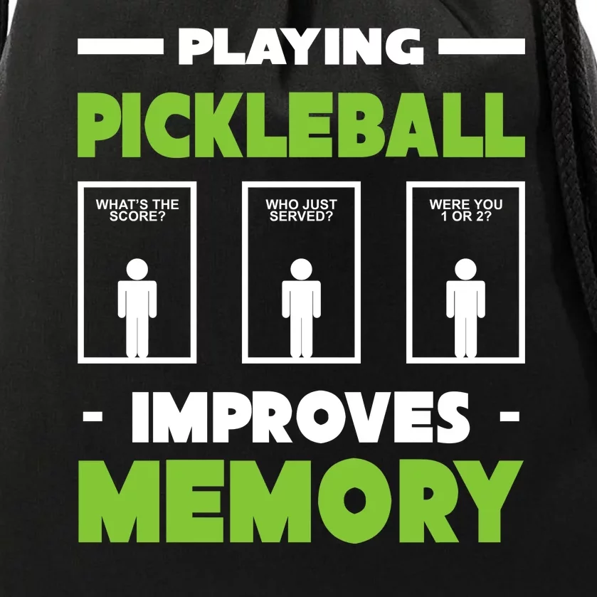 Playing Pickleball Improves Memory Drawstring Bag