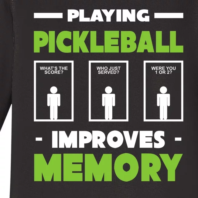 Playing Pickleball Improves Memory Baby Long Sleeve Bodysuit