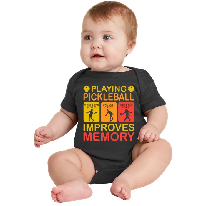 Playing Pickleball Improves Memory Dink Player Baby Bodysuit