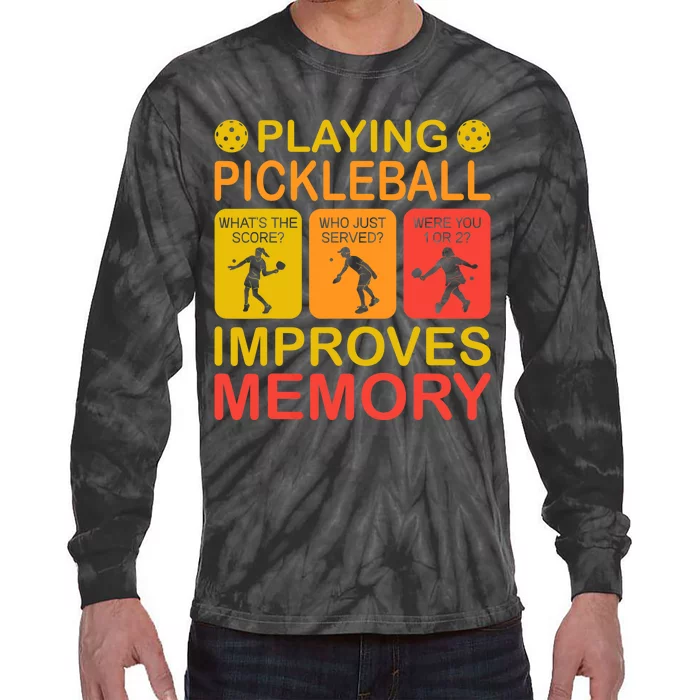 Playing Pickleball Improves Memory Dink Player Tie-Dye Long Sleeve Shirt