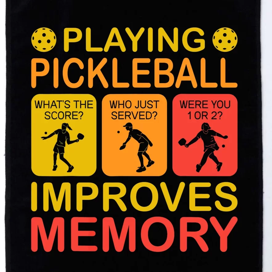 Playing Pickleball Improves Memory Dink Player Platinum Collection Golf Towel