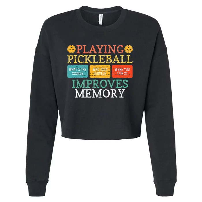 Playing Pickleball Improves Memory Pickleball Retirement Cropped Pullover Crew