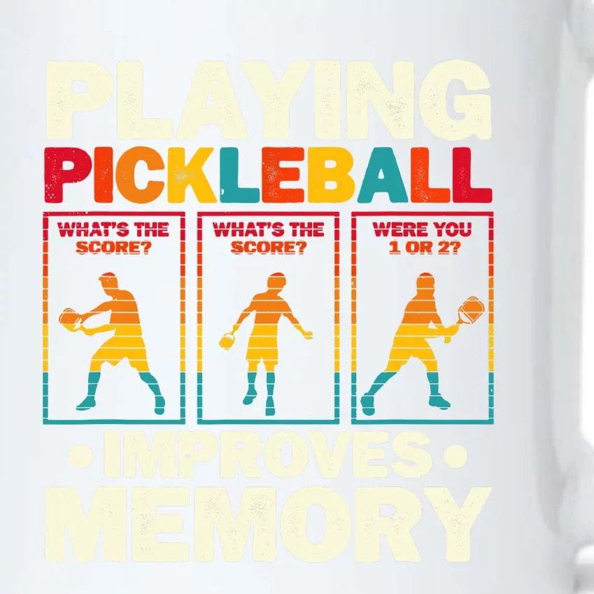 Playing Pickleball Improves Memory Funny Pickleball Player Black Color Changing Mug