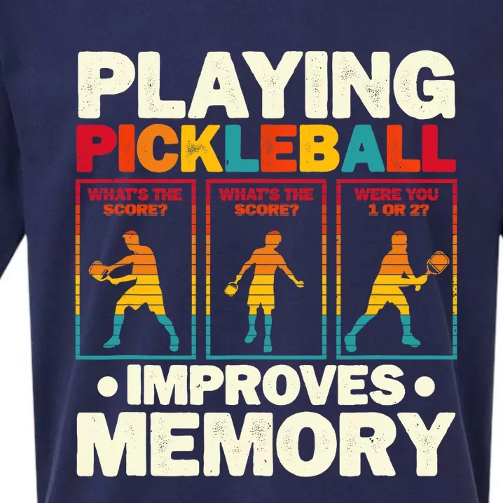 Playing Pickleball Improves Memory Funny Pickleball Player Sueded Cloud Jersey T-Shirt