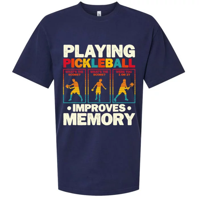 Playing Pickleball Improves Memory Funny Pickleball Player Sueded Cloud Jersey T-Shirt