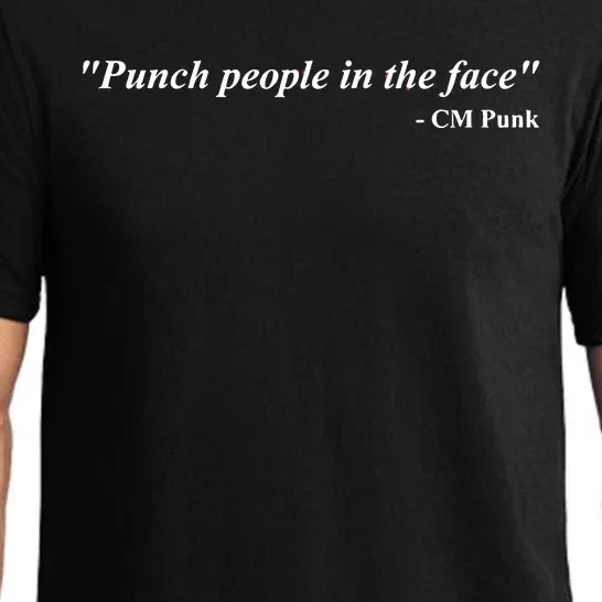 Punch People In The Face Cm Punk Pajama Set