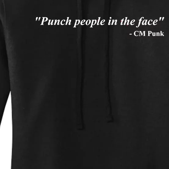 Punch People In The Face Cm Punk Women's Pullover Hoodie