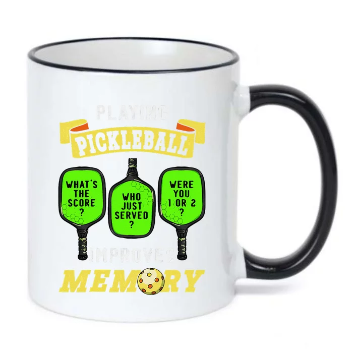 Playing Pickleball Improves Memory Pickleball Retirement Black Color Changing Mug