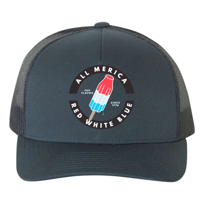 Patriotic Popsicle July Gift Yupoong Adult 5-Panel Trucker Hat