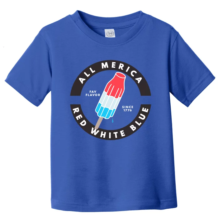 Patriotic Popsicle July Cute Gift Toddler T-Shirt