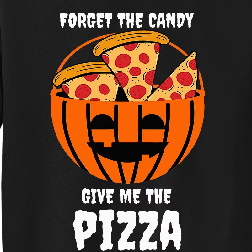 Pizza Pumpkin Jackolantern Costume Fun and Festive Halloween Outfit Tall Sweatshirt