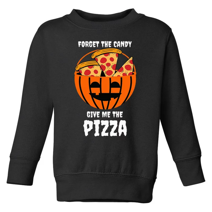 Pizza Pumpkin Jackolantern Costume Fun and Festive Halloween Outfit Toddler Sweatshirt