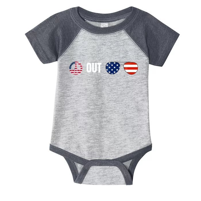 Peaceout Patriotic Joe Biden Sunglasses Infant Baby Jersey Bodysuit