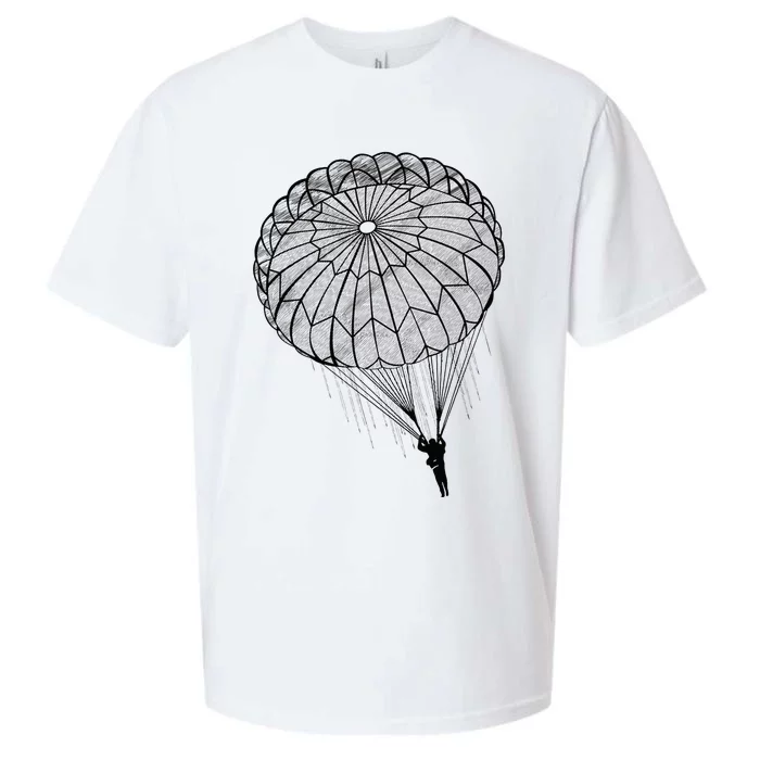 Paratrooper Parachute Jump Army Airborne Sueded Cloud Jersey T-Shirt