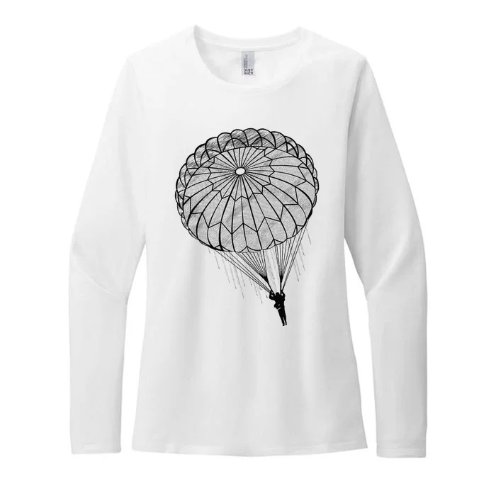 Paratrooper Parachute Jump Army Airborne Womens CVC Long Sleeve Shirt