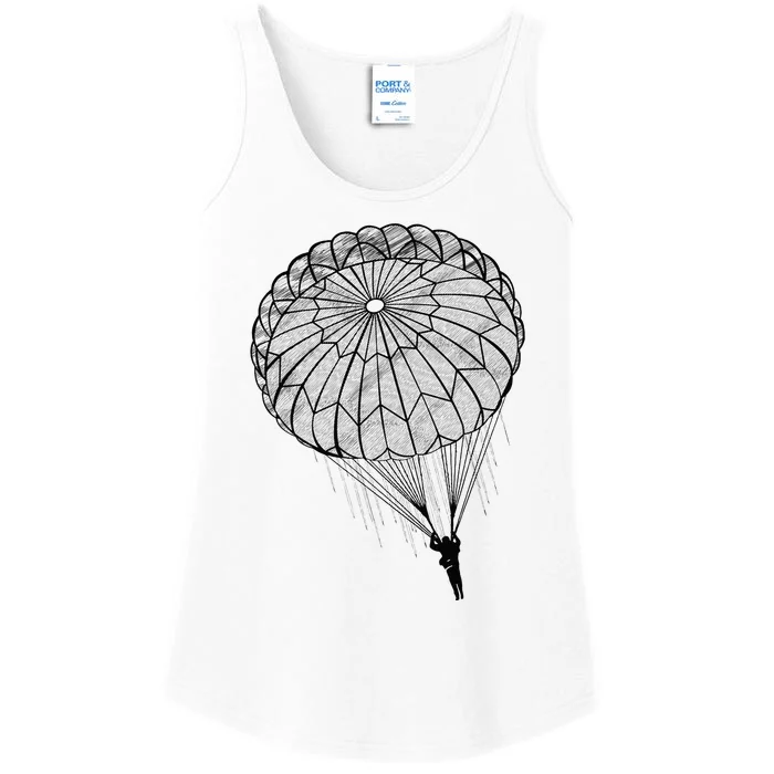 Paratrooper Parachute Jump Army Airborne Ladies Essential Tank