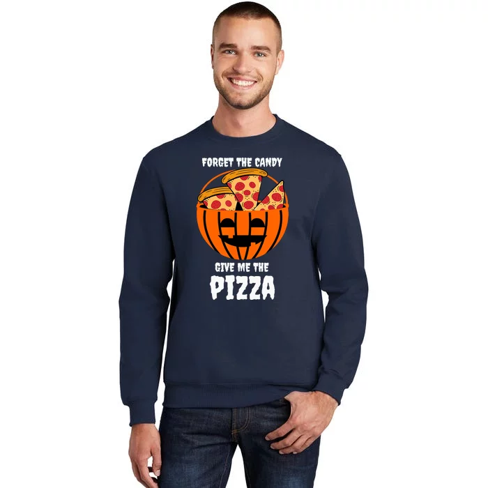 Pizza Pumpkin Jackolantern Costume Easy Halloween Gifts Tall Sweatshirt