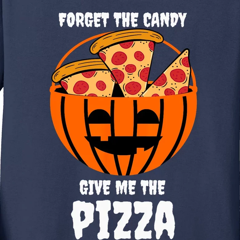 Pizza Pumpkin Jackolantern Costume Easy Halloween Gifts Kids Long Sleeve Shirt