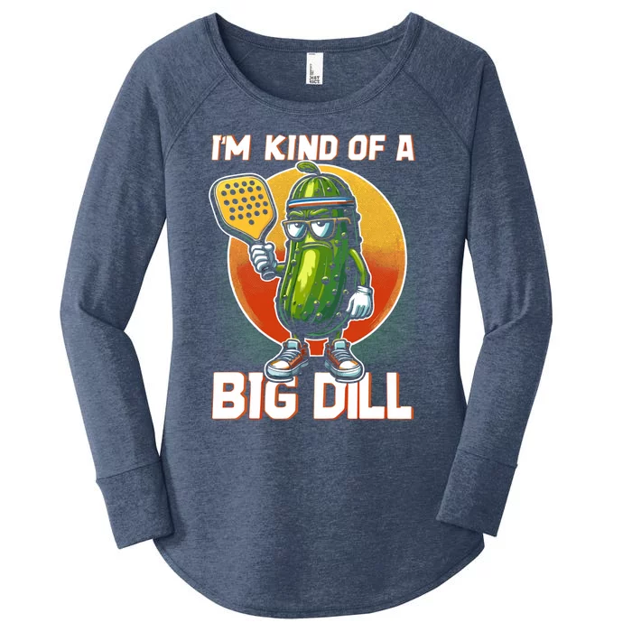 Pickleball Pickle Kind Of A Big Dill Funny Pickleballer Gift Women's Perfect Tri Tunic Long Sleeve Shirt