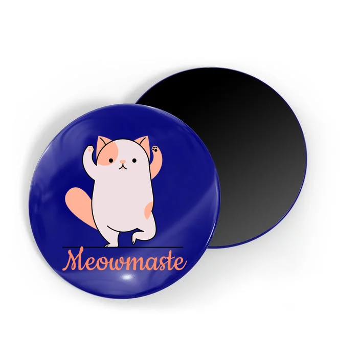 Pretty Pink Kitty Cat Lovers Yoga Meowmaste Namaste Cute Gift Magnet