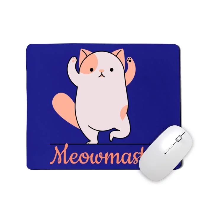 Pretty Pink Kitty Cat Lovers Yoga Meowmaste Namaste Cute Gift Mousepad