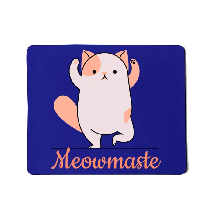 Pretty Pink Kitty Cat Lovers Yoga Meowmaste Namaste Cute Gift Mousepad