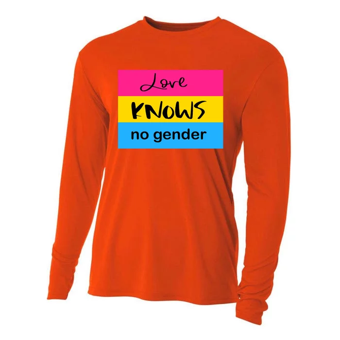 Pansexual Pride Love Knows No Gendersubtle Pansexual Pride Meaningful Gift Cooling Performance Long Sleeve Crew