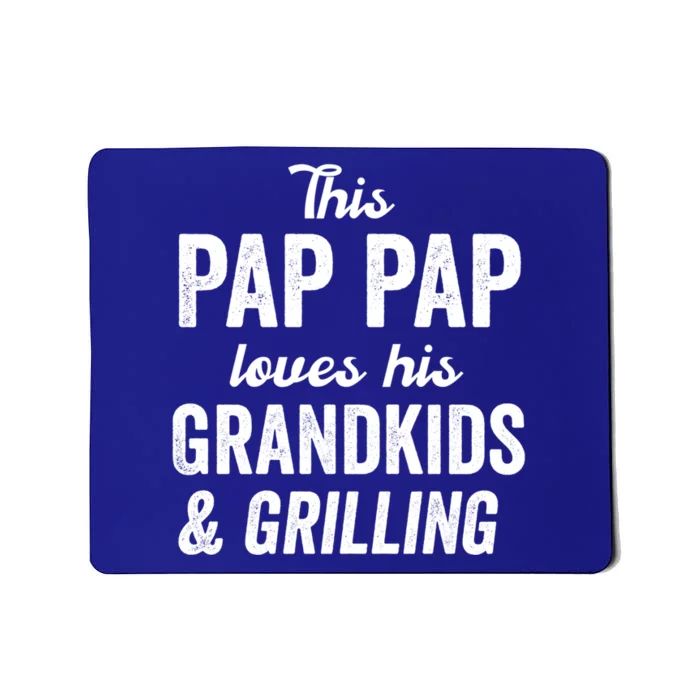 Pap Pap Loves Grilling Gift Grand Father's Day Bbq Cook Gift Mousepad