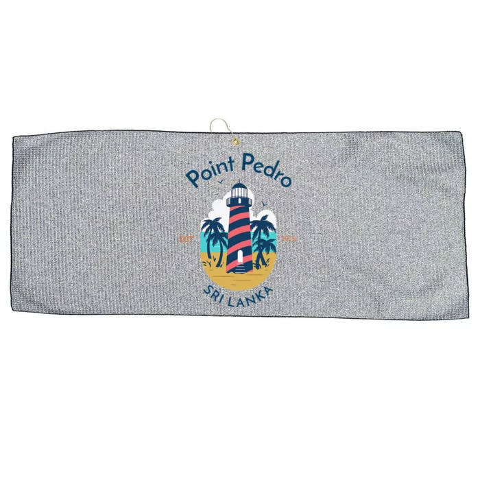 Point Pedro Lighthouse Sri Lanka Large Microfiber Waffle Golf Towel