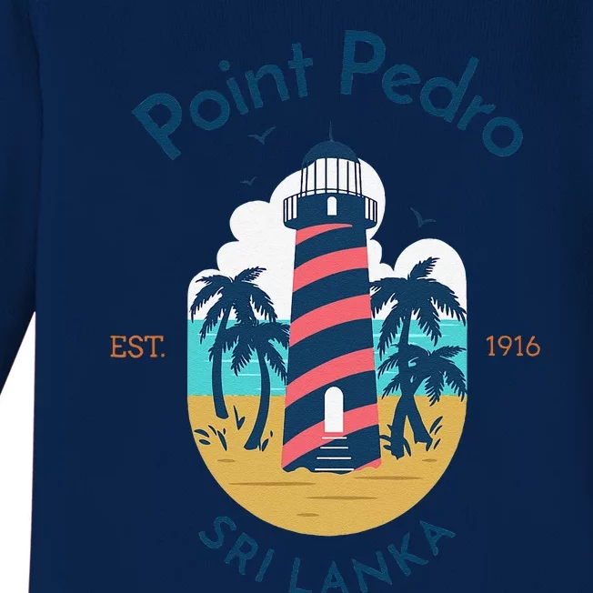 Point Pedro Lighthouse Sri Lanka Baby Long Sleeve Bodysuit