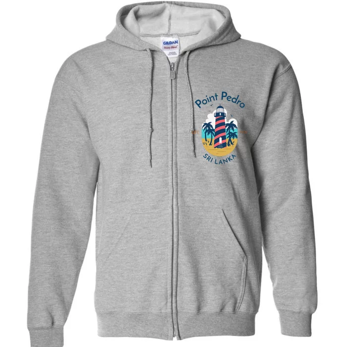 Point Pedro Lighthouse Sri Lanka Full Zip Hoodie