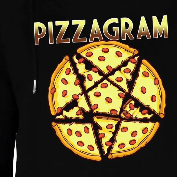 Pizzagram Pizza Lover Retro Womens Funnel Neck Pullover Hood