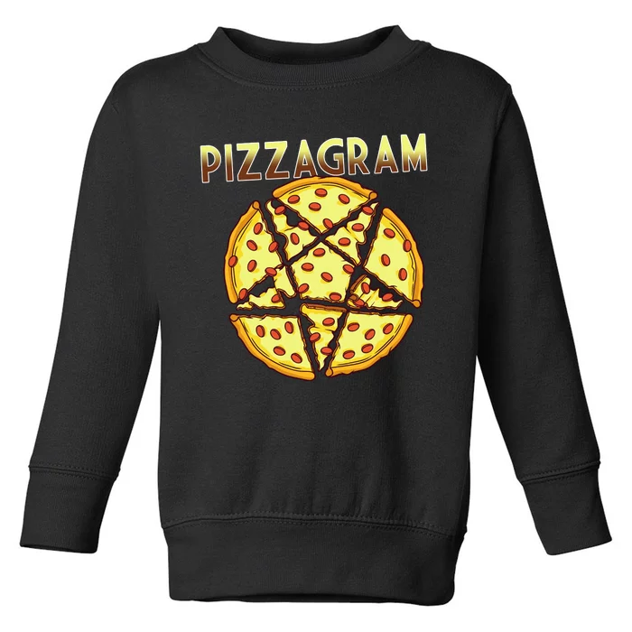 Pizzagram Pizza Lover Retro Toddler Sweatshirt