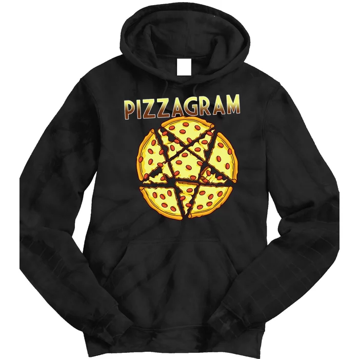 Pizzagram Pizza Lover Retro Tie Dye Hoodie