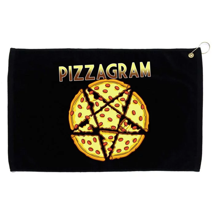 Pizzagram Pizza Lover Retro Grommeted Golf Towel