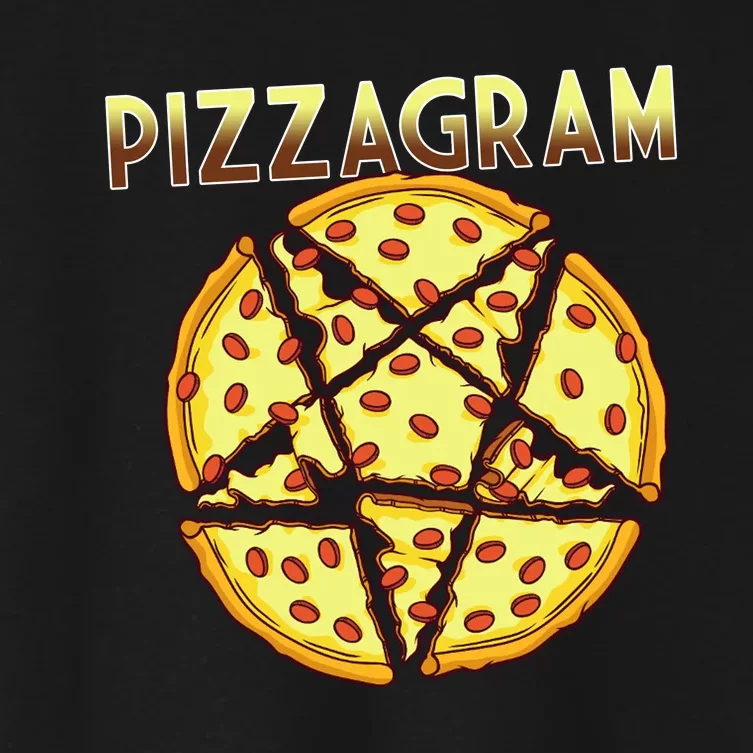 Pizzagram Pizza Lover Retro Women's Crop Top Tee