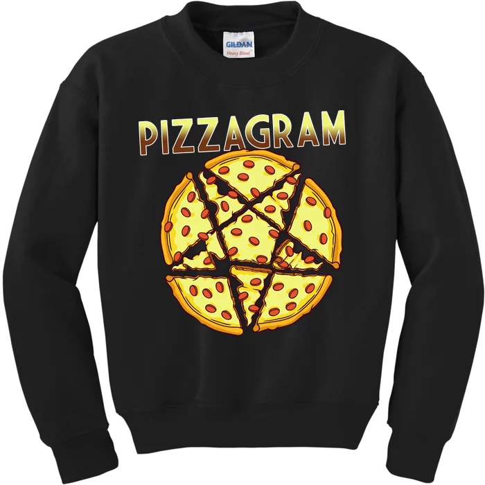 Pizzagram Pizza Lover Retro Kids Sweatshirt