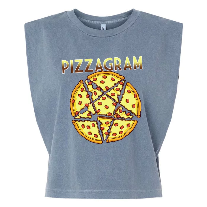 Pizzagram Pizza Lover Retro Garment-Dyed Women's Muscle Tee