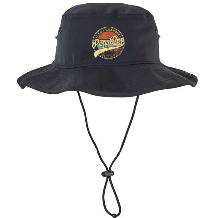 Pop Pop Like A Grandpa Only Cooler Retro Pop Pop Fathers Day Legacy Cool Fit Booney Bucket Hat