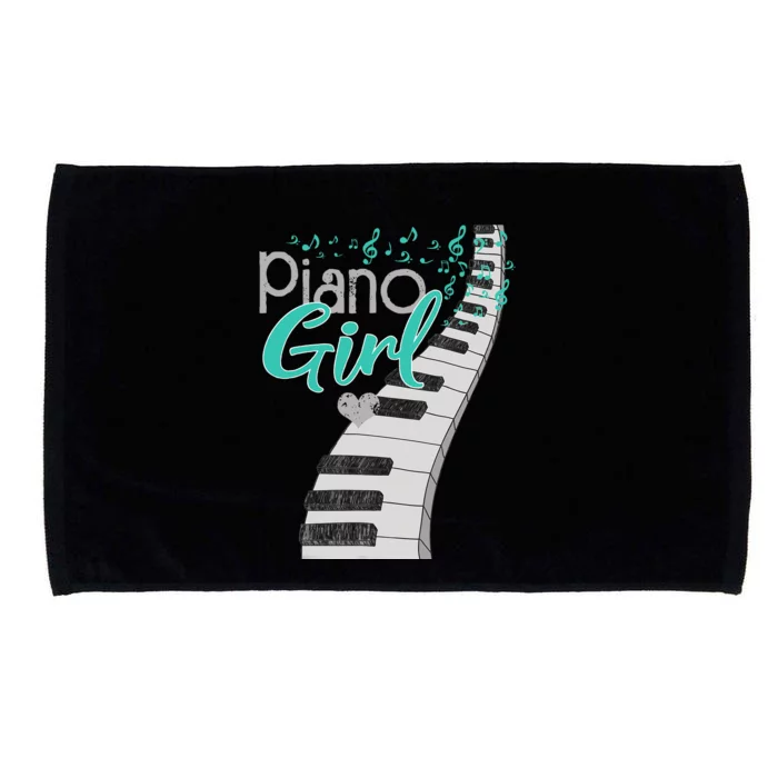 Piano Player Lover Kids Pianist Girls Piano Music Microfiber Hand Towel