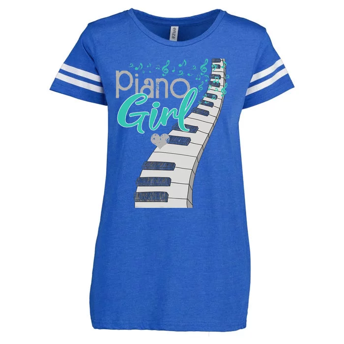 Piano Player Lover Kids Pianist Girls Piano Music Enza Ladies Jersey Football T-Shirt