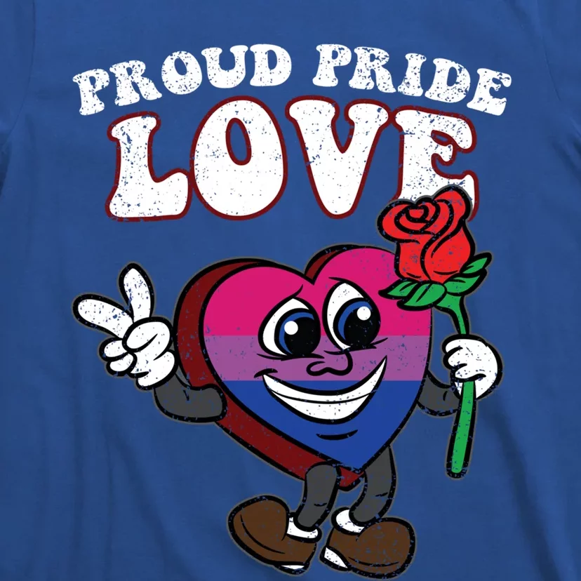 Pride Proud Love Bisexual Heart Lgbtq Flag Gift T-Shirt